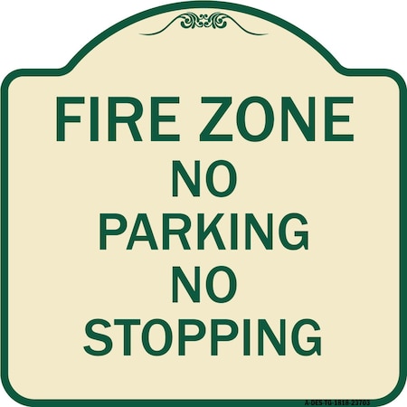 No Parking No Stopping Heavy-Gauge Aluminum Architectural Sign